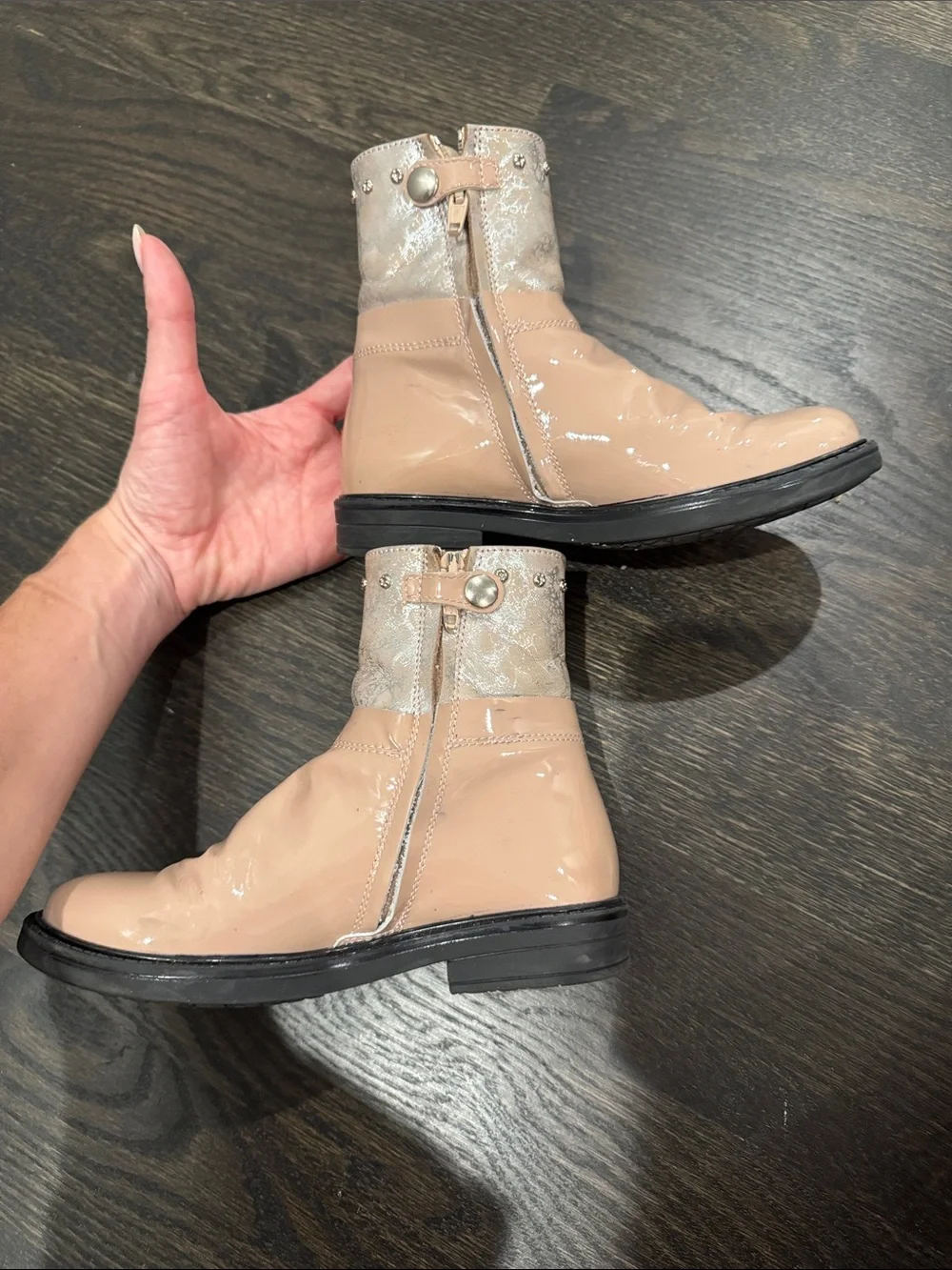 Kids custom Italian booties size 30